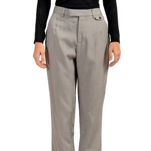 Maison Margiela Women's Gray Straight Leg Cropped Pants US S IT 40